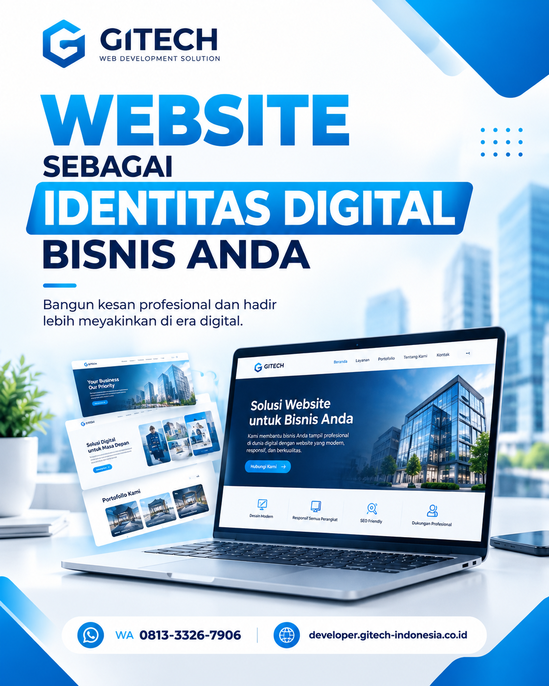 Identitas digital bisnis melalui website profesional